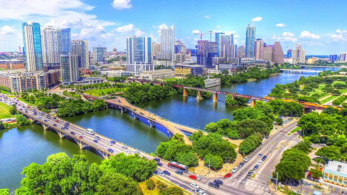 Aerial view of Austin, Texas
