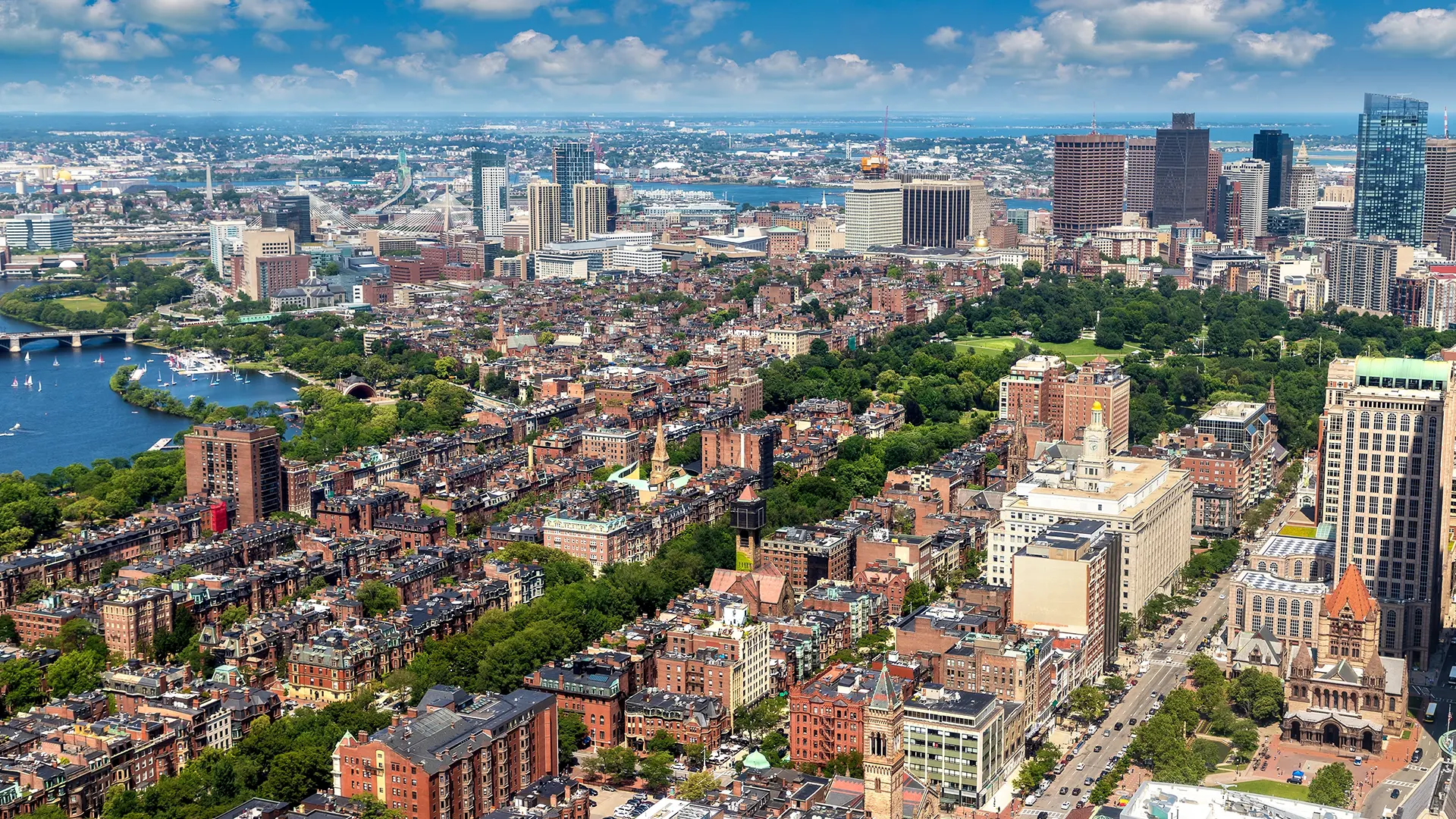 Aerial view of Boston, Massachusetts
