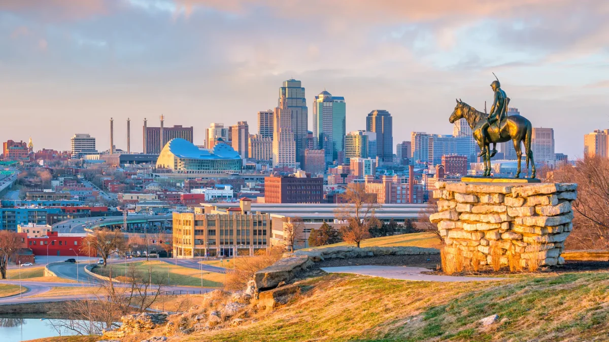 Aerial view of downtown Kansas City
