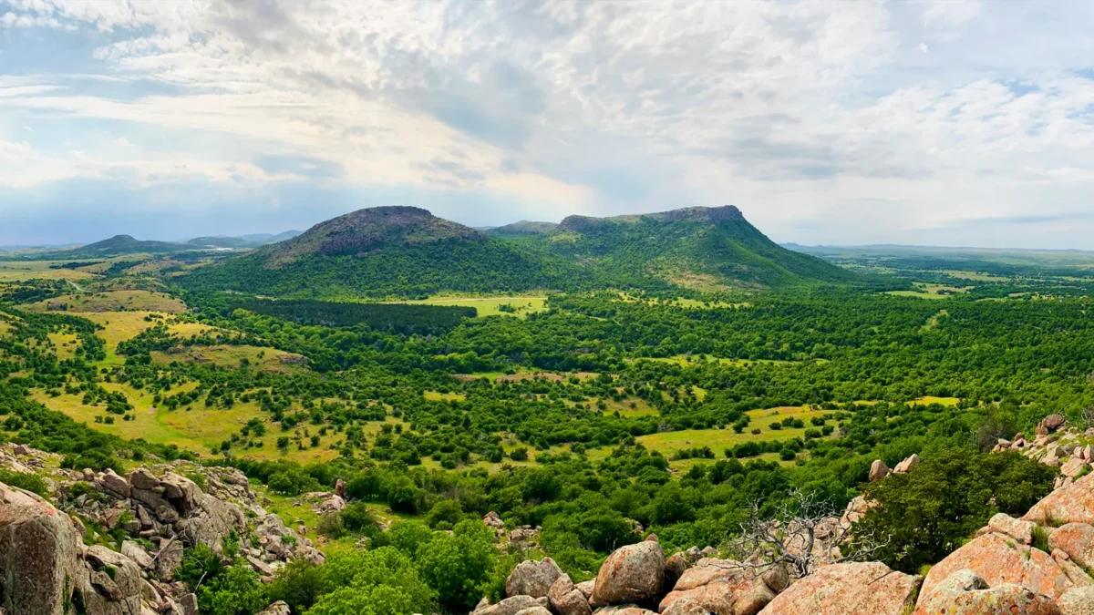 Panoramic Mountain Landscape in Oklahoma