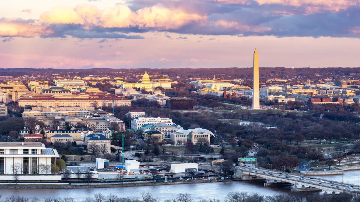 Aerial view of Washington, DC Skyscraper