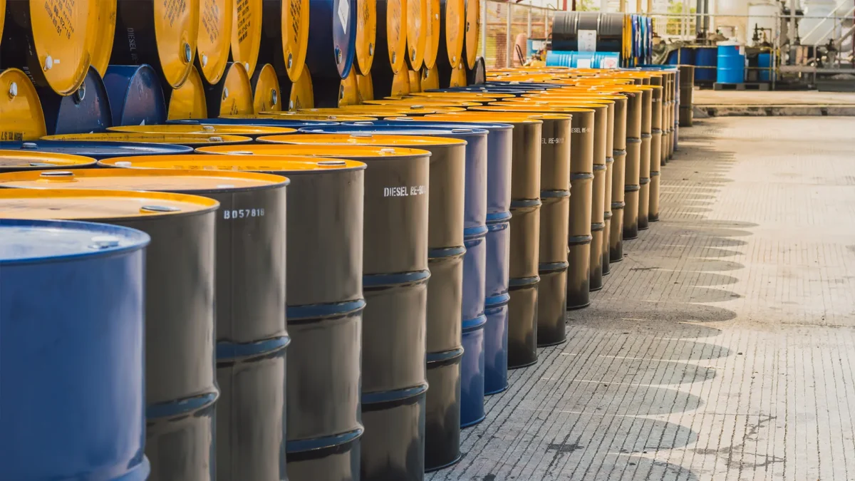 Industry oil barrels