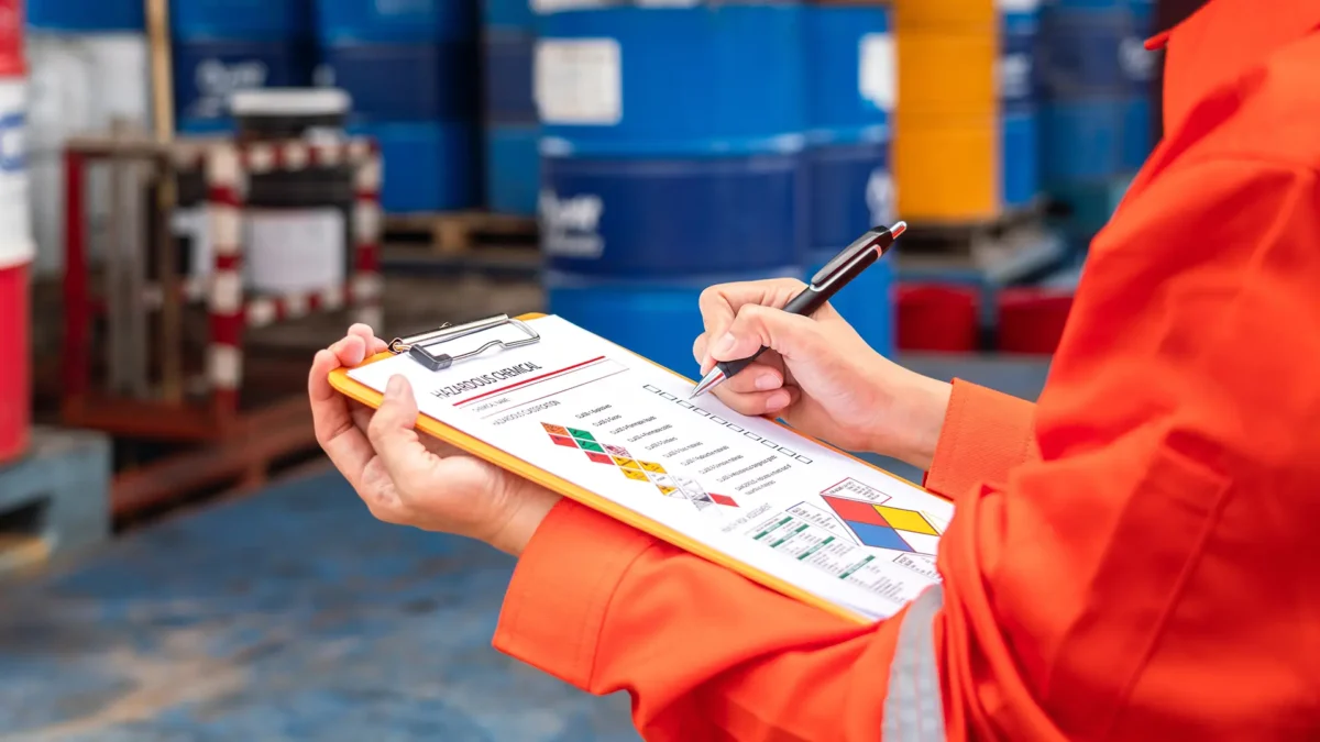 Hazardous chemical material information form