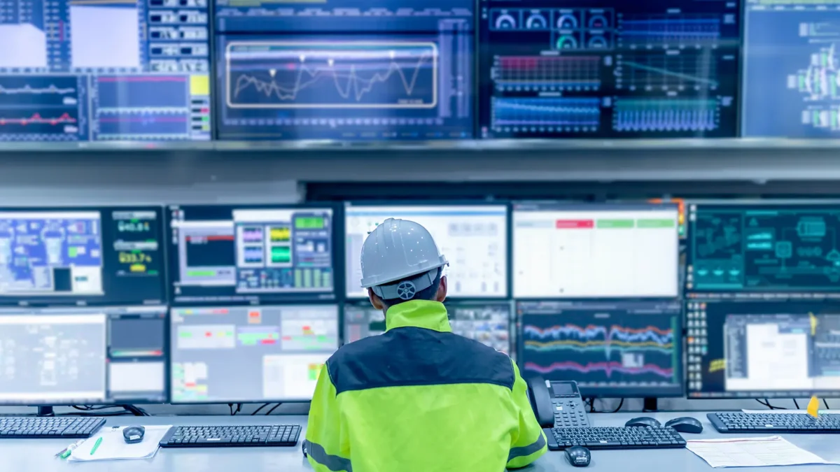 An engineer working in the control room